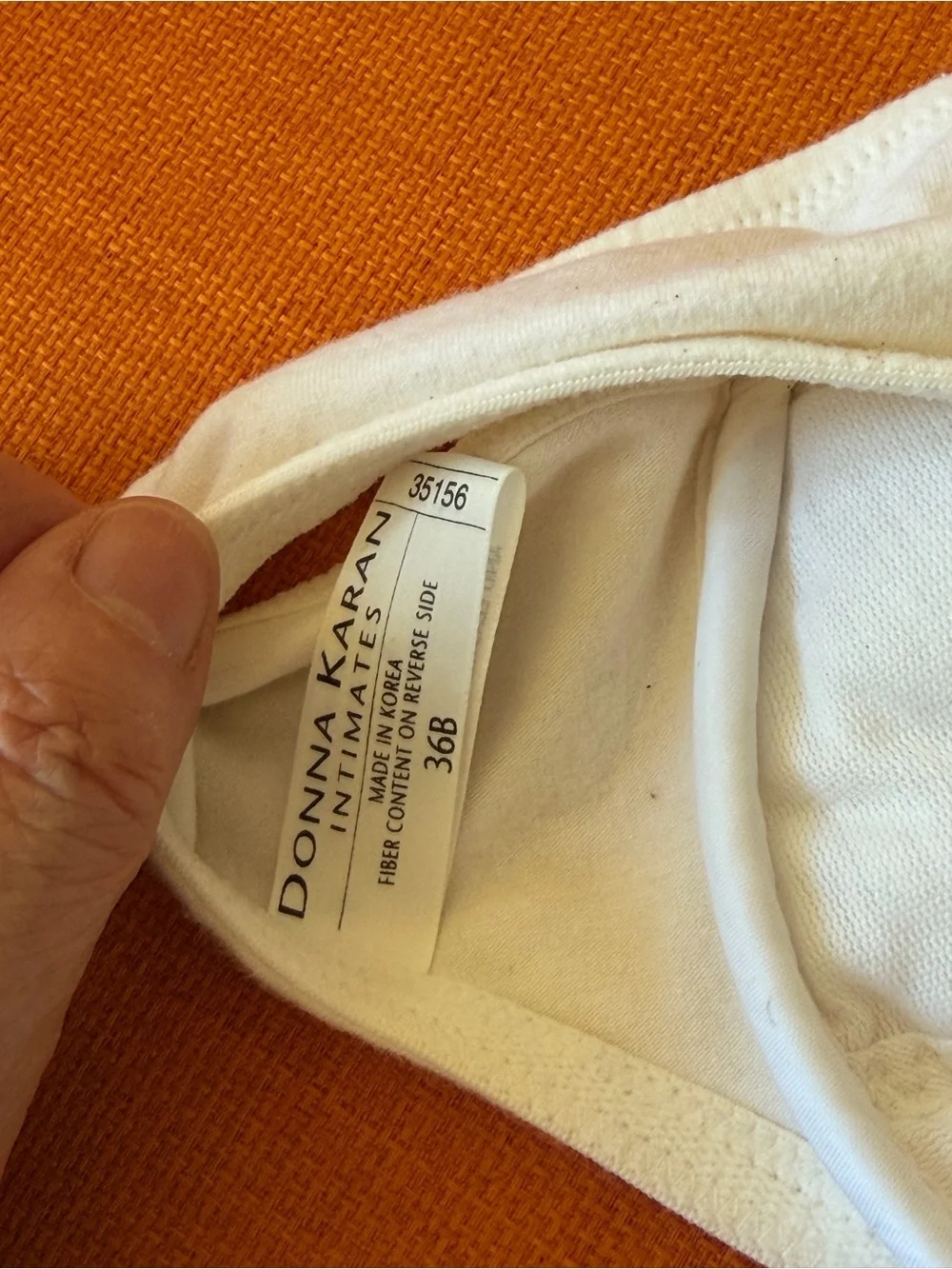 Vintage Donna Karan White Front‑Closure Race back Cotton Bra - Picture 4 of 6